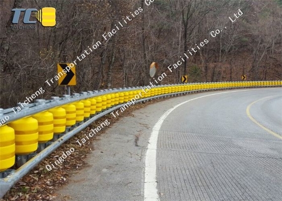 Corrugated Steel Roller Crash Barrier System For Roadside Guardrail