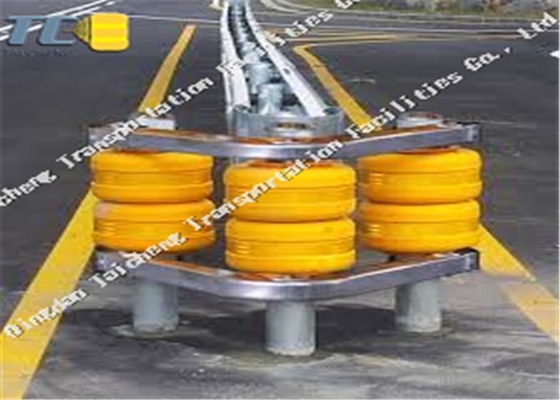 Roadway Traffic Safe Rolling Type Safety EVA Roller Barrier For Highway Guardrail