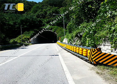 Anti Rust Roller Crash Barriers W Beam Guardrail For Bucket / Accident Car