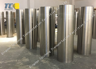 Sliver Removable Security Bollard 304 Stainless Steel Material Anti Impact