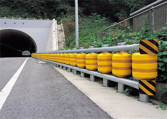 EVA Material Highway Safety Roller Barrier Yellow ISO Standard