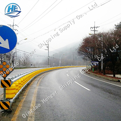 PU EVA Road Safety Highway Guardrail With Galvanized Beam