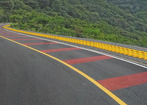 Buy Yellow With Black Stripes EVA filled roller guardrail durable safety barrier accessories for industrial and construction applications online manufacture