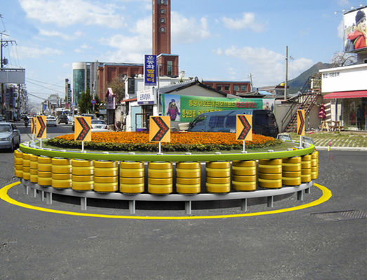 Buy Length 2000 Mm Safety Roller Barrier Made from Foam Wheel Material Yellow with Black Stripes Offering Safety Barriers and Visual Alerts online manufacture