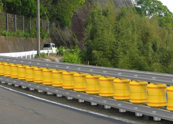 Good price Surface Mounted EVA filled roller guardrail SB grade impact absorbing safety barrier ideal for warehouse and environments online