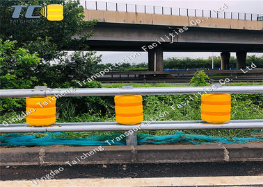 Buy Yellow Orange Roller Crash Barrier Anti Rust For Vehicle / Road Protecting online manufacture