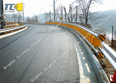 Buy Curve Roads Rolling Guardrail Barrier , Anti Corrosion Box Beam Guardrail online manufacture