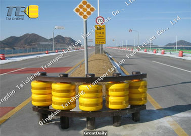 Buy Accident Car Highway Roller Barrier System Anti Collision Yellow / Red Color online manufacture