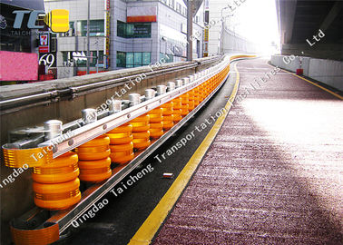 Buy Yellow Road Roller Barrier Anti Corrosion 50 Meters Protective Guardrail online manufacture