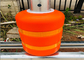 Obvious Orange Red Orange EVA Filled Rotating Barrel 4 Beam Guardrail