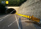 Safety Highway Road Roller Barrier Rolling Guardrail Yellow Anti Corrosion