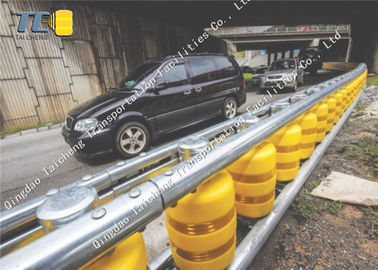 Bridge Metal Beam Crash Barrier With EVA PU Polyurethane Roller Material