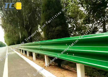 W Beam Metal Road Safety Barrier Roadside Guardrail For Curved Median Strip