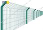 Cold Galvanized Iron Barbed Wire Mesh Chain Link Fence For Railway / Highway