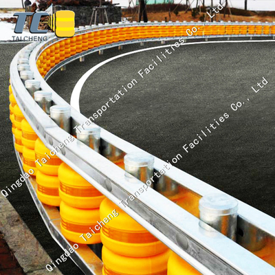 Good price EVA Plastic Traffic Curve Bend Road Safety Roller Barrier Highway Rotating Drum Barrel online