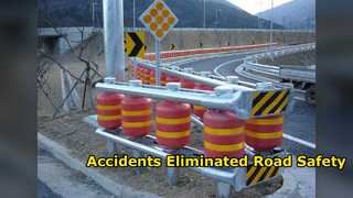 Highway Safety Roller Guardrail Reduces Accidents