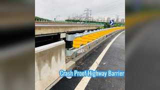 Highway Safety Roller Barrier Crash Test