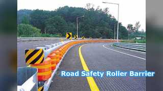 Road Safety Roller Barrier Protects Vehicles