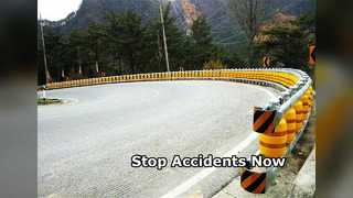 Road Safety Roller Barrier Protects Vehicles